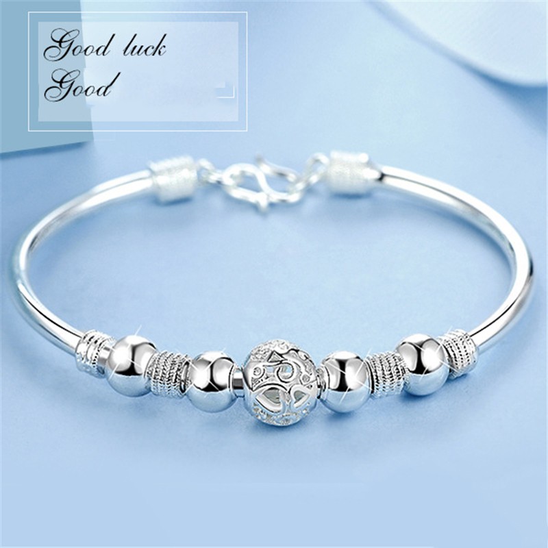 Gelang Perak Asli / Bracelet S925 / Sterling Silver /Wanita Korea Unik bracelet / Charm Gelang pria & Wanita / Gelang Couple / Gelang TitaniumA1-P