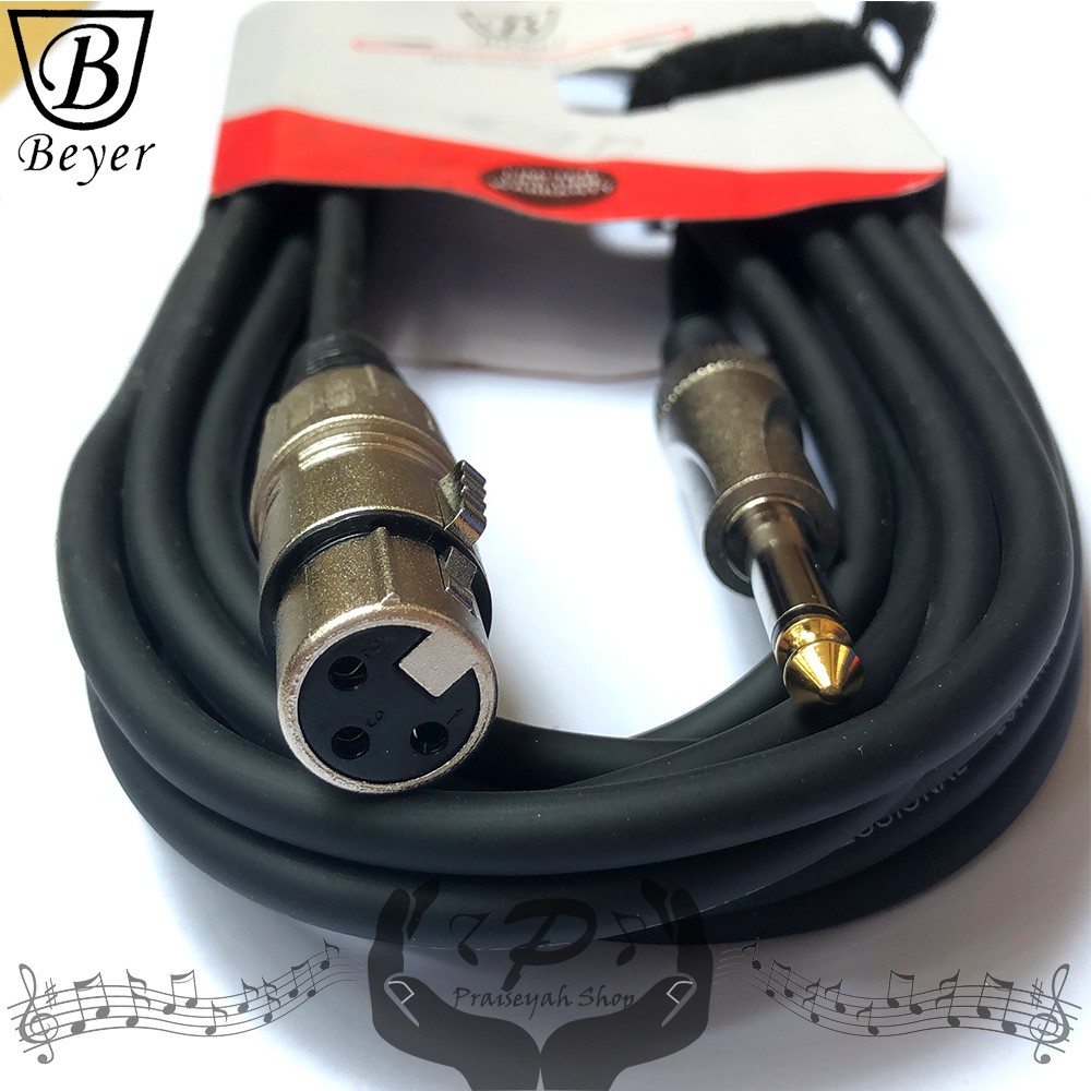 Kabel Microphone XLR Female - Jack 6.3 mm Mikrofon 6 Meter