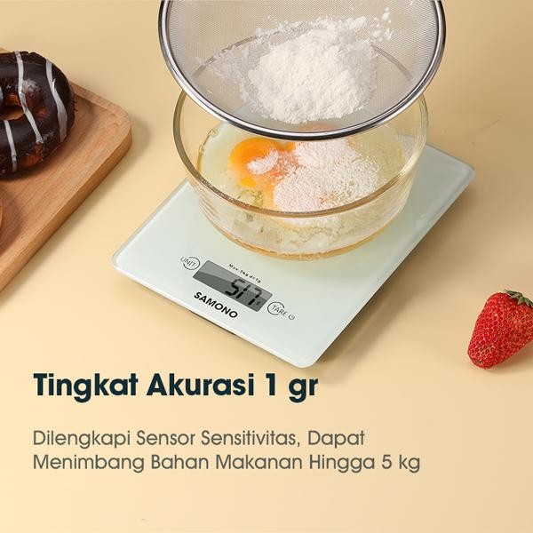 Timbangan Dapur Digital Elektrik LCD Display Kpasitas 5KG SW-KS02