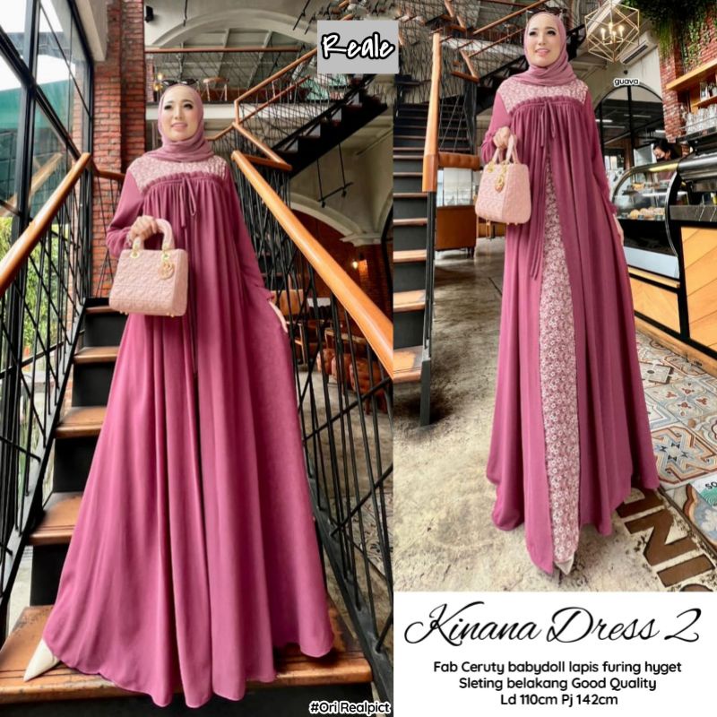 kinana dress / gaun brukat