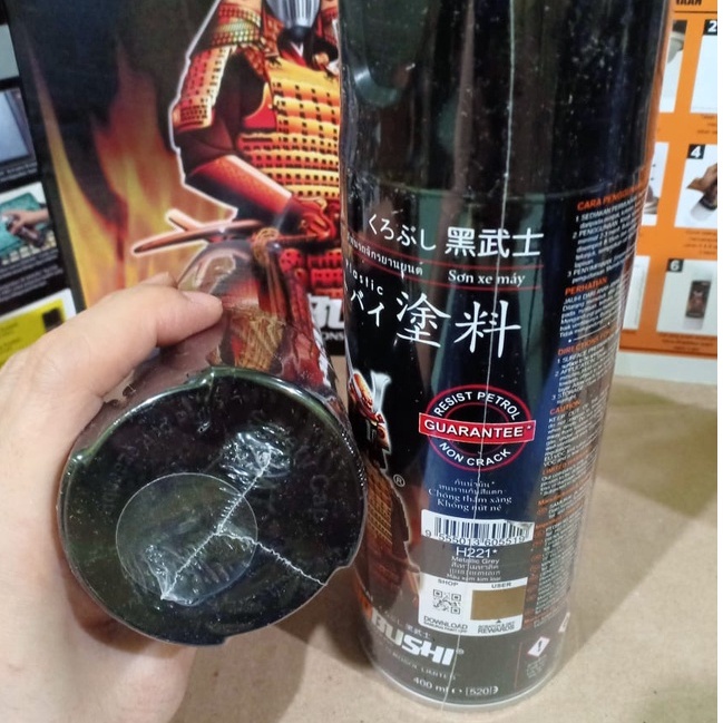 Samurai Paint Kurobushi Cat Semprot Pilox Pilok Warna Abu Metalik / Metallic Grey (H221*) 400ml
