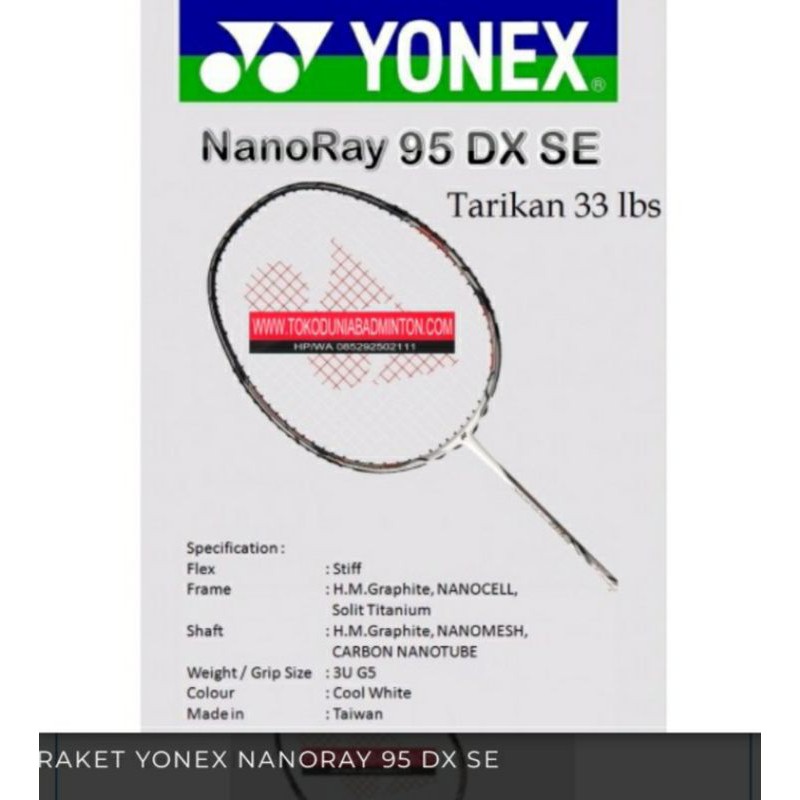 YONEX NANORAY 95 DX SE ORIGINAL TAIWAN