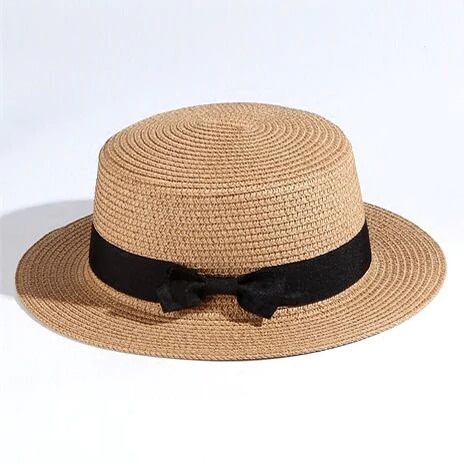 Topi Pantai Panama Summer Sun Beach Straw Hat - CW48