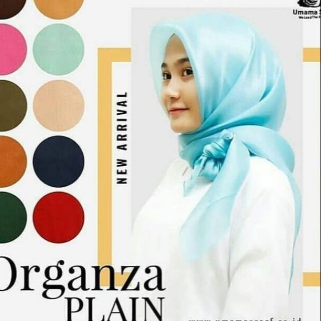 KERUDUNG SEGI EMPAT ORGANZA PLAIN/POLOS BY UMAMASCARF