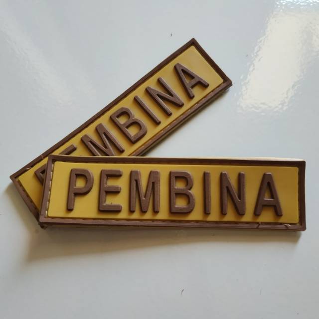 Patvh rubber PEMBINA PRAMUKA/SCOUT/tempelan karet emblem velcro