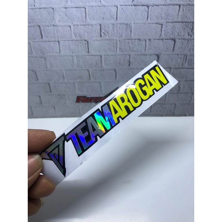 Stiker tim arogan sticker team arogan 12 cm