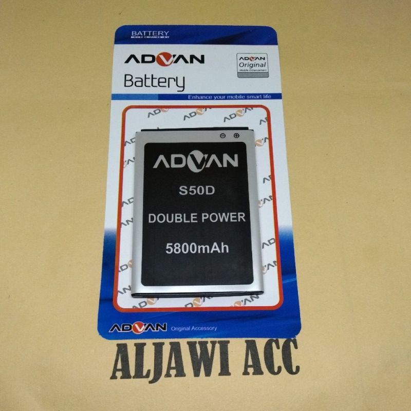 Baterai batre advan s50d Advan S50D double power