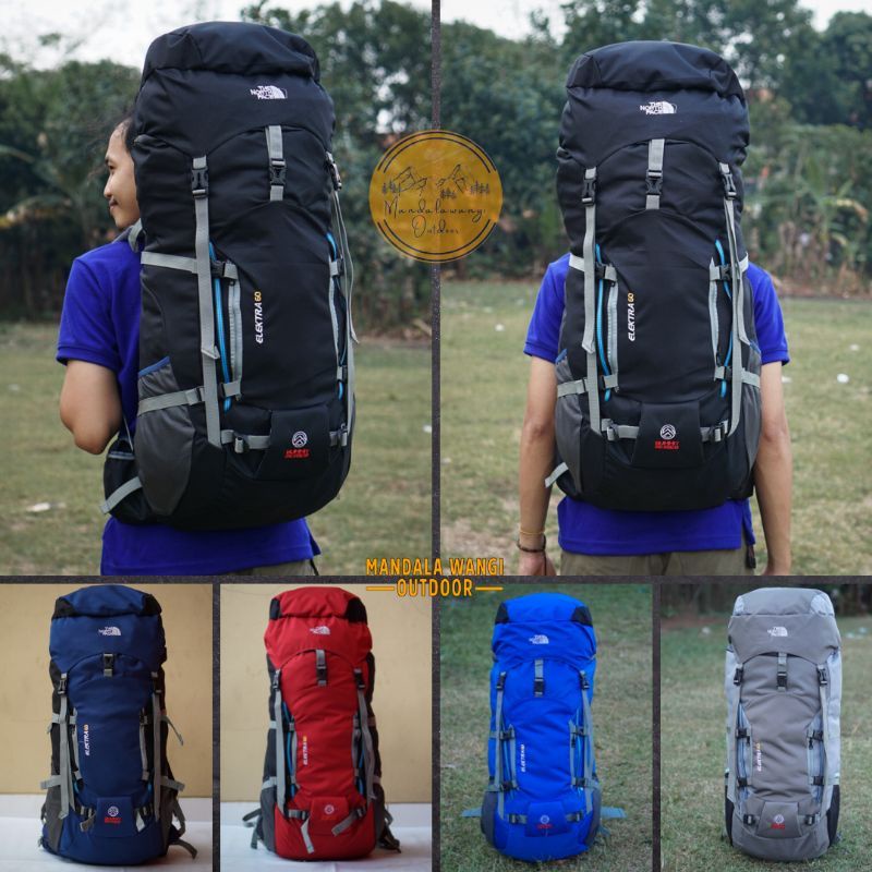 Paket Murah Tas Gunung TNf 45L/50L/60L Bonus CoverBag / Tas Hiking / Tas Camping TNf