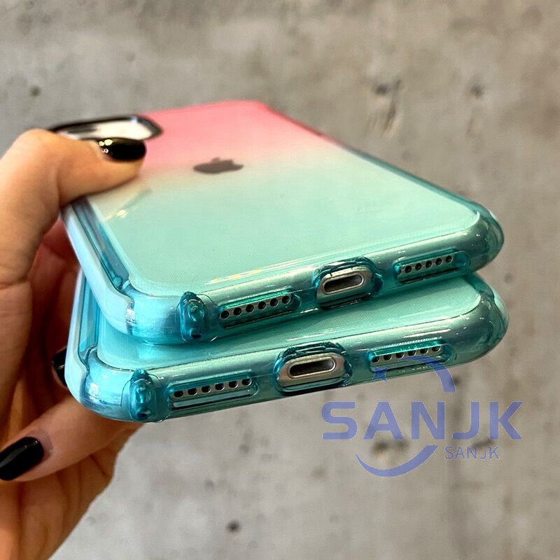 Casing Silikon Iphone 13 Pro Max 13 12 11 Pro Max Xs Max 7 8 Plus X Xr Xs Max 12mini Warna Gradasi Transparan