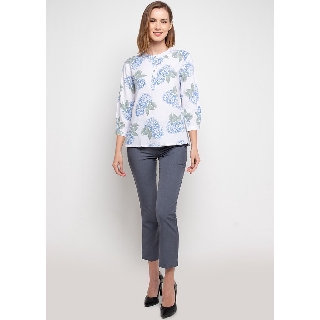 Urban Exchange Tiara Blouse Blue | Shopee Indonesia