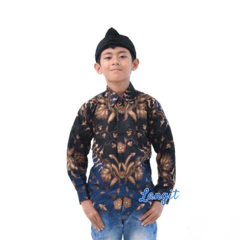 Kemeja batik anak lengan panjang usia 2-12th termurah dan berkualitas tinggi (realpict) dengan foto