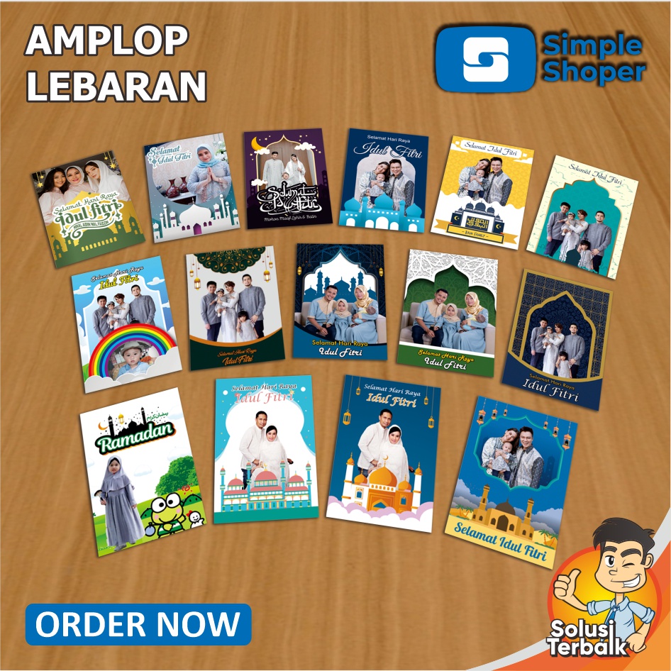 

[1 Pack 8 Pcs] Amplop Lebaran Custom Foto, Nama & Ucapan