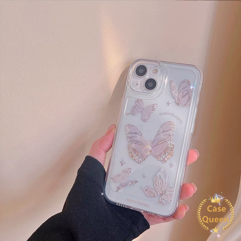 Case Desain Kupu-Kupu Warna Bening Untuk Samsung A23 A13 A73 A03 A20 A22 M23 A12 A02 A51 A10 A02S A53 M32 A03 Core A30s A52S A10s A03 A50s A33S A212 A50s A11 A32S A20s