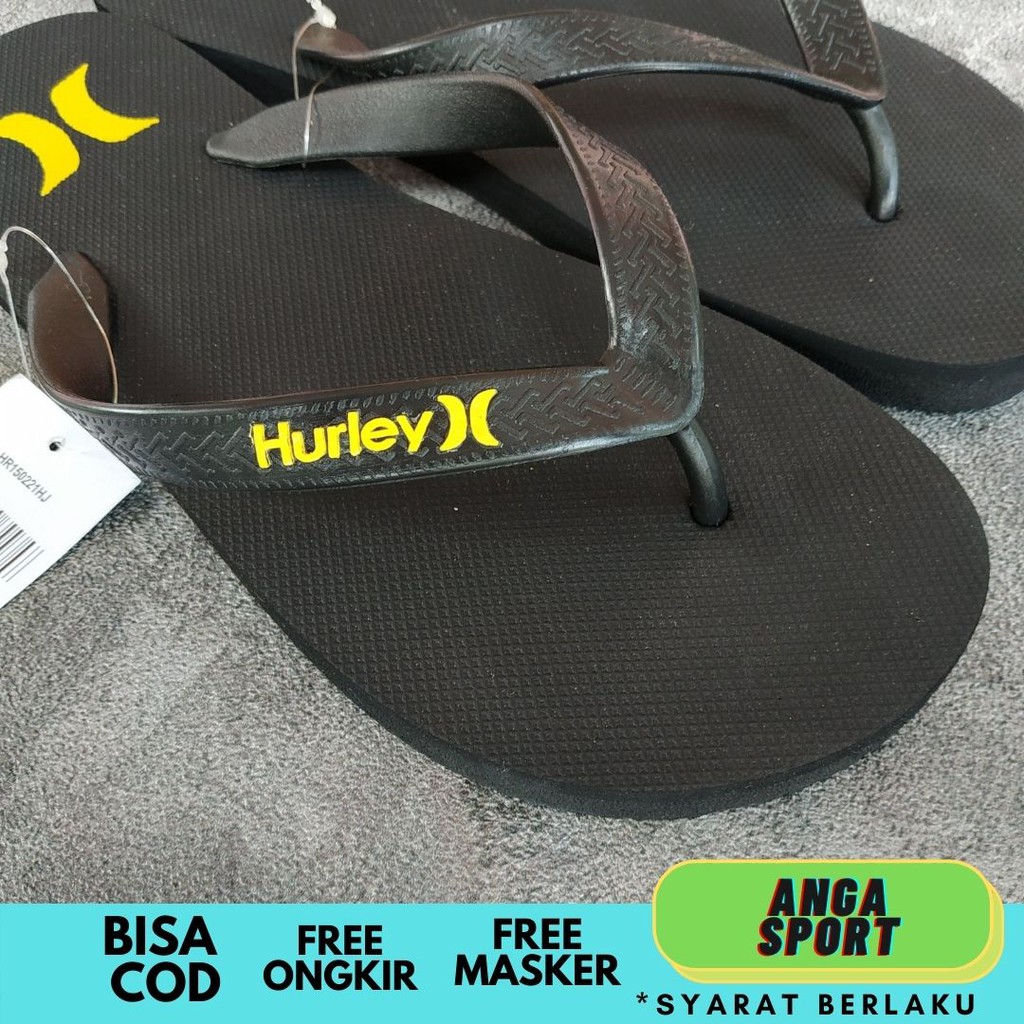 SANDAL JEPIT PRIA HURLEY / SENDAL COWOK JEPIT KASUAL KEKINIAN / SANDAL SURFING PANTAI PREMIUM