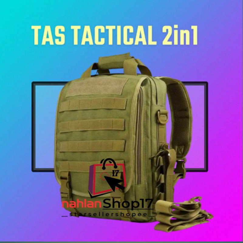 TAS RANSEL TACTICAL 9700 multifungsi / TAS MULTIFUNGSI / TAS SELEMPANG ARMY 2IN1