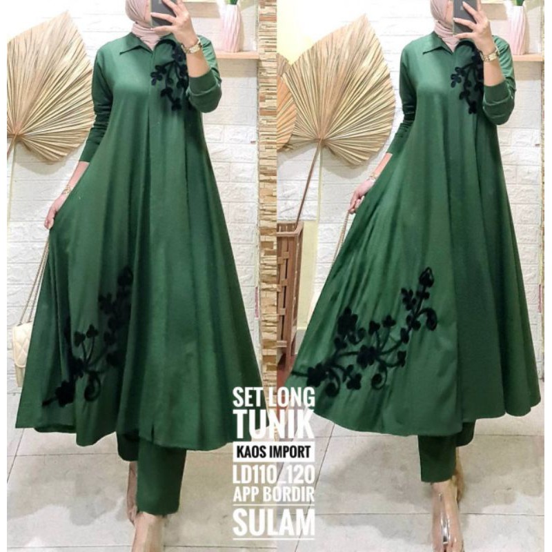 SET LONG TUNIK KAOS IMPORT