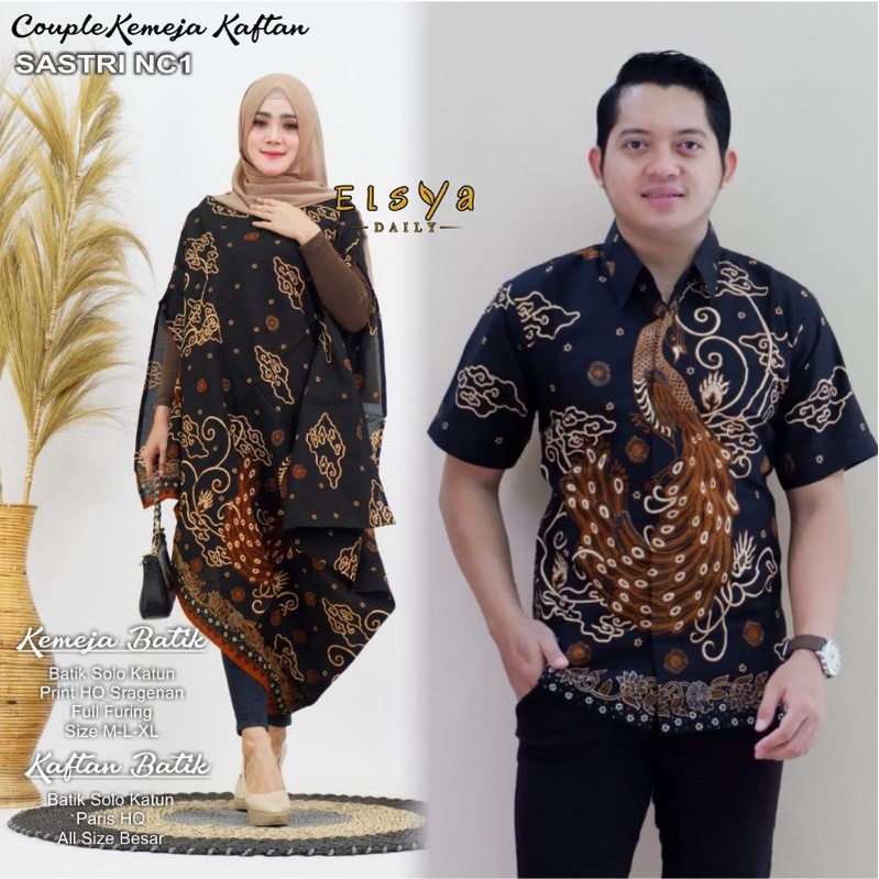 Couple Batik Kaftan SASTRI / Kemeja lengan pendek