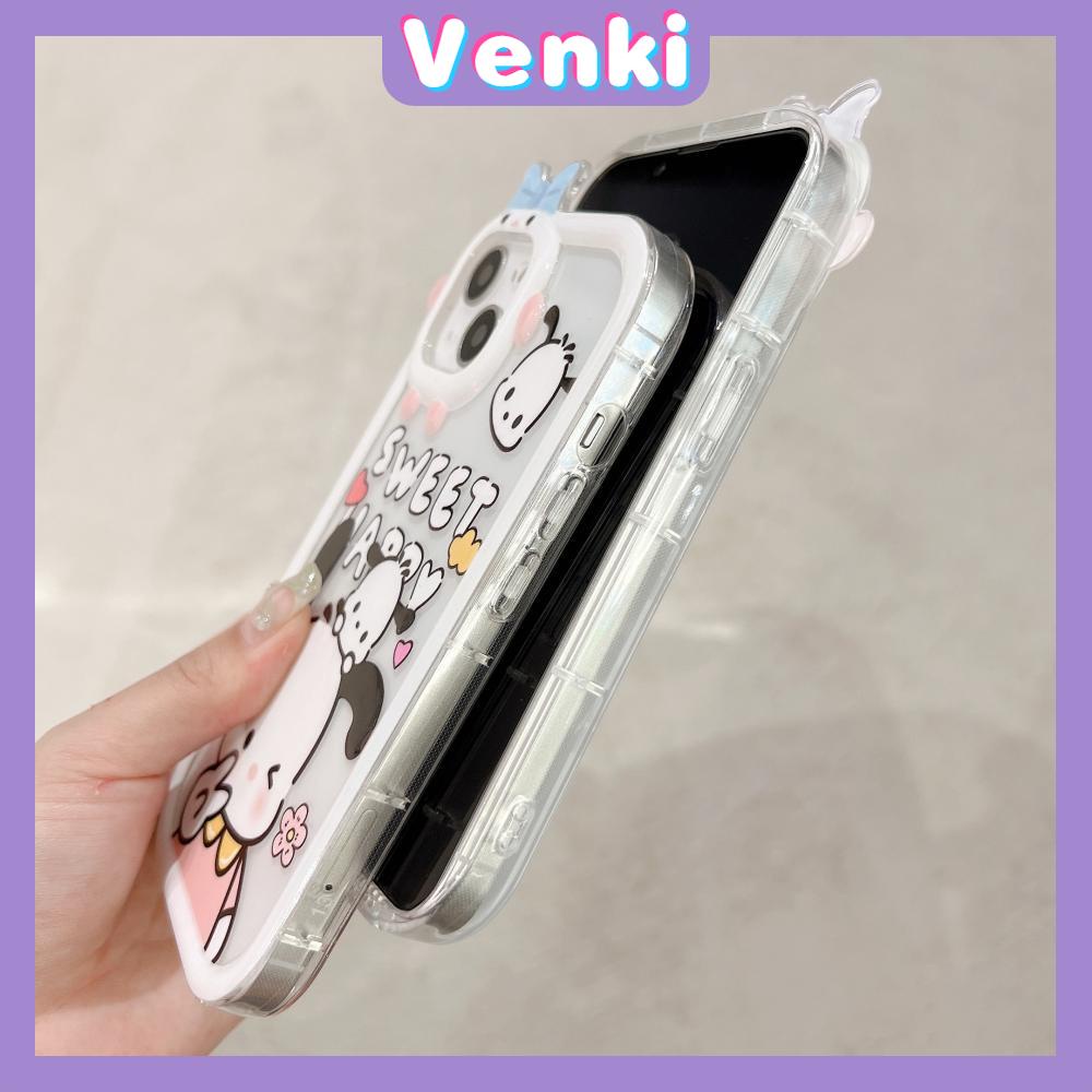 iPhone Case Silicone Soft Case Clear Case Airbag Shockproof Protection Camera Varnish Feel Bow Cartoon Cute Compatible For iPhone 11 Pro Max 13 Pro Max 12 Pro Max 7Plus xr XS Max