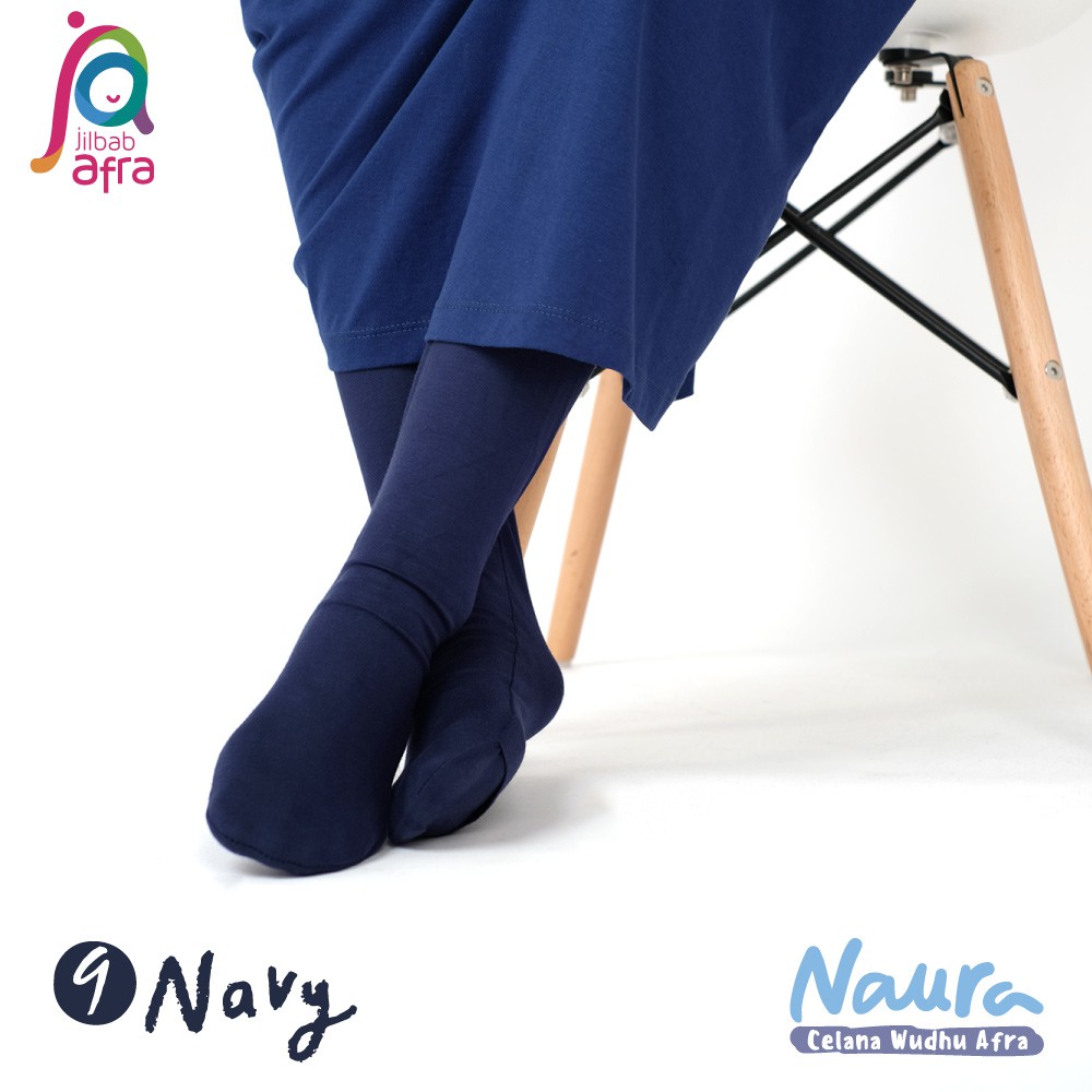 Celana Legging Wudhu Merek Afra Naura Navy - Bahan Kaos Rayon HQ