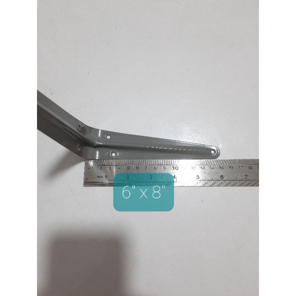 Siku rak L 6&quot; x 8&quot; Abu-abu / Shelf Bracket Besi Harga Per Pcs (G753)