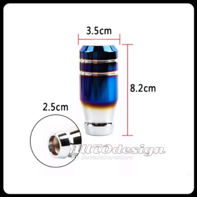 Gear Shift Knob Tuas Persneling Mobil Burn Blue Alumunium Universal