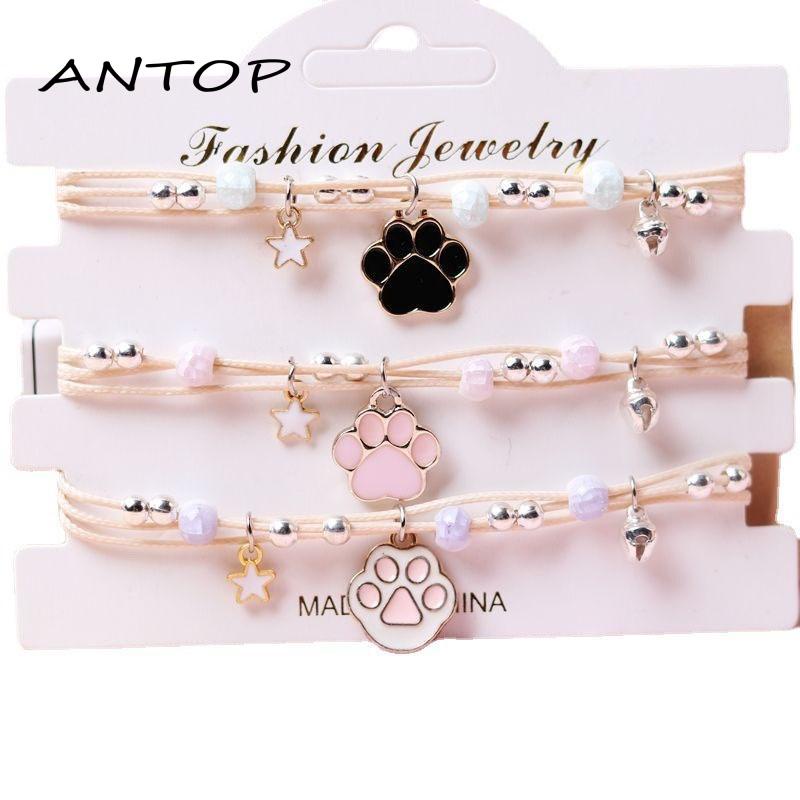 Gelang Wantia Korea Cakar Kucing Bahan Keramik Kartun Beruang Cakar Untuk Wanita Bracelet ANTOP