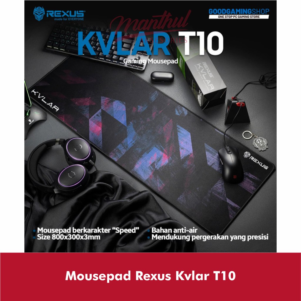 Mousepad Gaming Rexus Kvlar T10