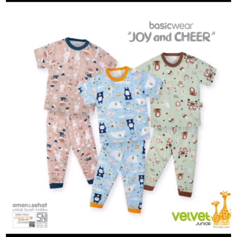 setelan pendek panjang velvet junior
