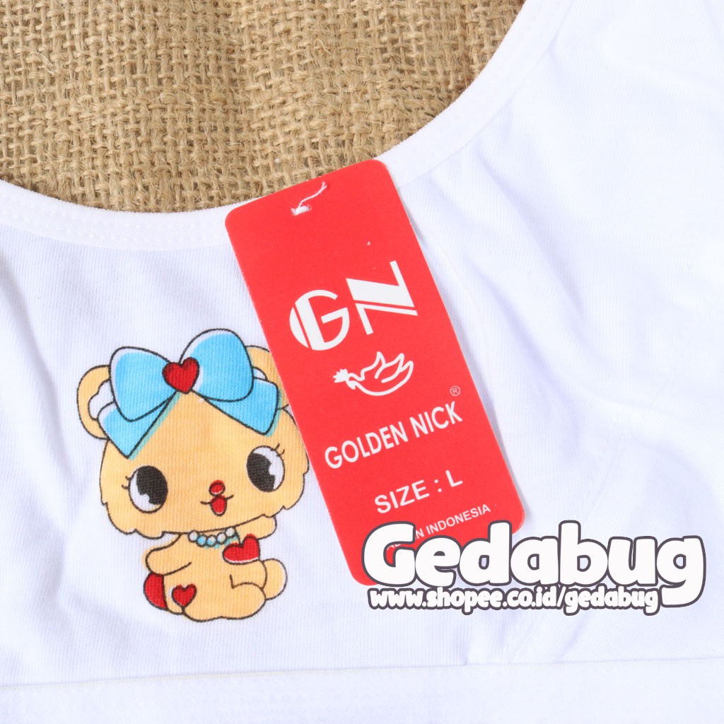 3 pcs Miniset anak warna putih pakaian dalam sekolah | Golden nick MS 361 - VI L6/N6 | Gedabug