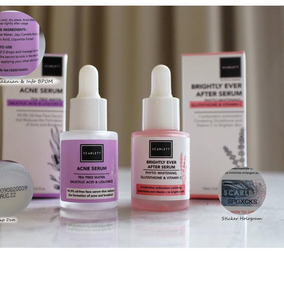 ✹ GUDSKIN❤️ SCARLETT SCARLET WHITENING PAKET WAJAH BRIGHTLY KECANTIKAN PAKET WAJAH TONER SERUM CREAM