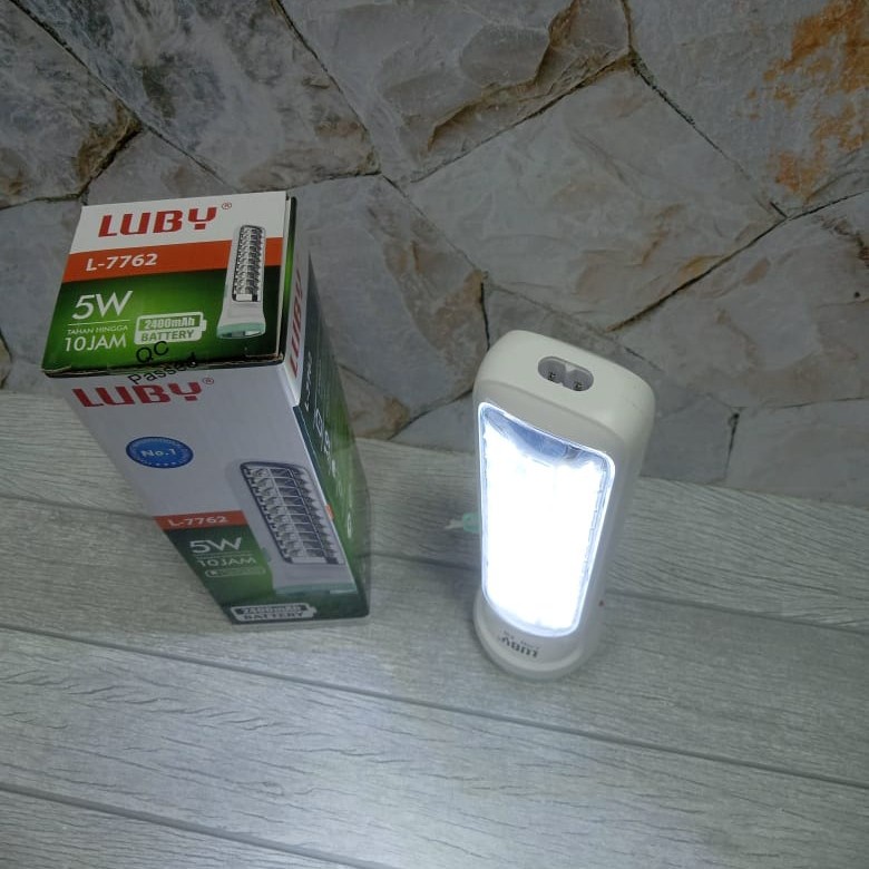 Senter Emergency Led Luby L-7762 Super Terang Tahan Hingga 10 Jam Baterai 2400Mah