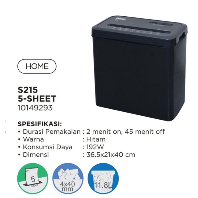Alat Penghancur Kertas / Mesin Penghancur Kertas S215