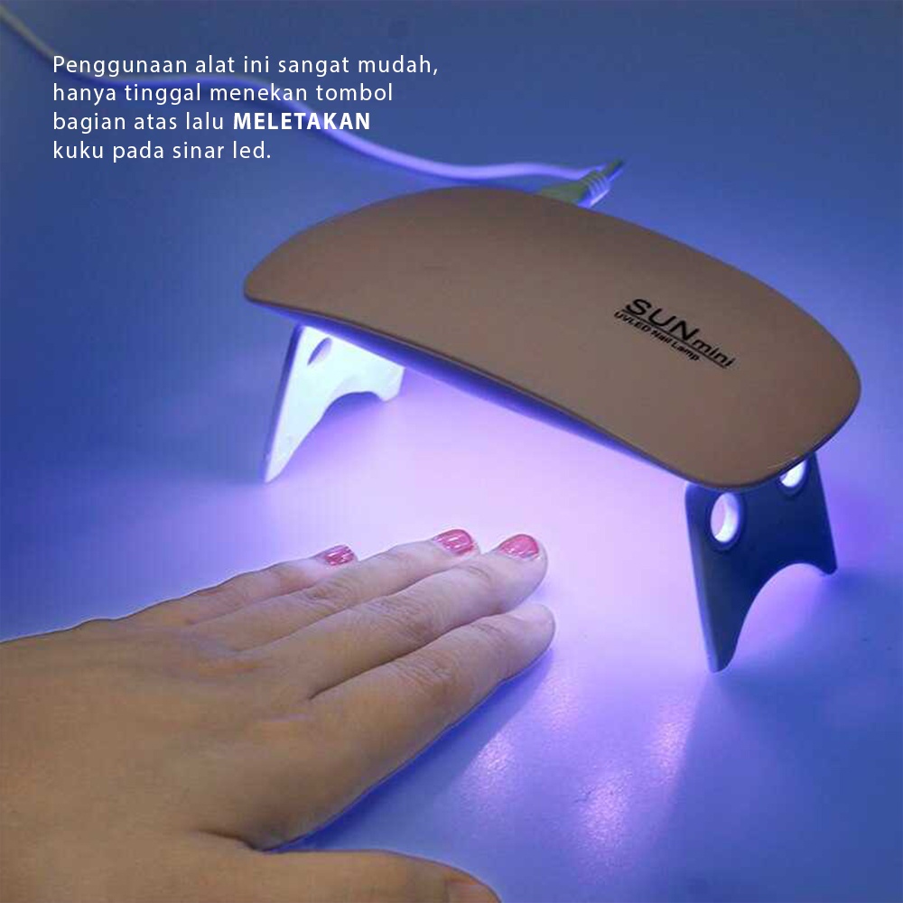 Pengering Kutek Kuku Nail Art Manicure Lampu Uv Led Nail Dryer 6w