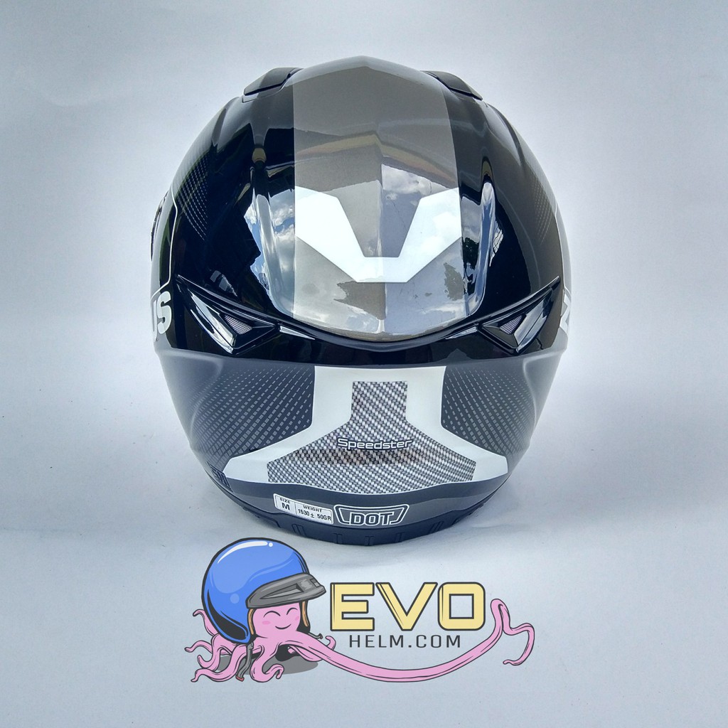 HELM ZEUS FULL FACE HELM ZEUS FULL FACE HELM ZEUS ZS - 811 BLACK AL6  GREY - FREE SMOKE VISOR ZEUS ORIGINAL ( ONGKIR 2KG )