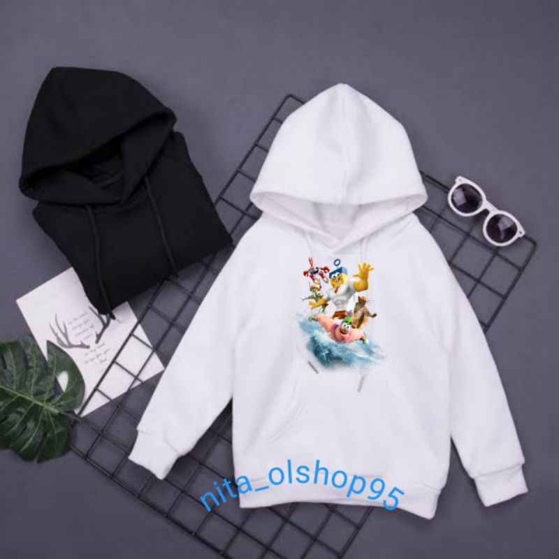 Hoodie Spongebob sweater hoodie anak Spongebob the movie