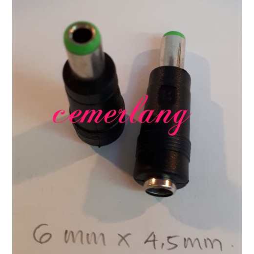 6.0mm * 4.5mm Sambungan Jack DC / Female to Male Over Connector Jack DC 6,0 mm x 4,5 mm