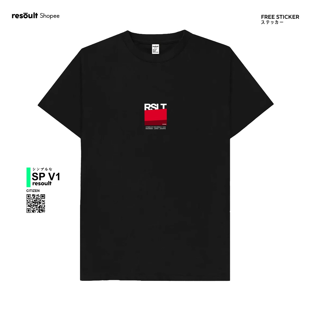Kaos Hitam Resoult.co - SP V1 Citizen - Tshirt / Tees Hitam