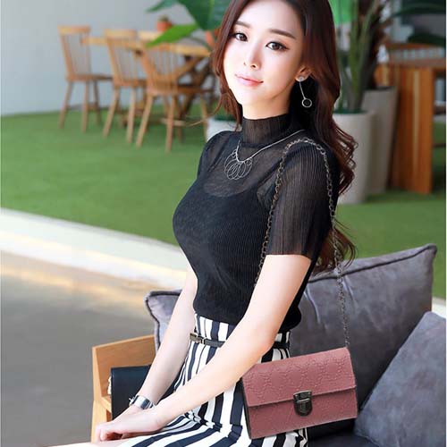 tas selempang kulit embos wanita chain sling bag cewek rantai (3G5) bta366