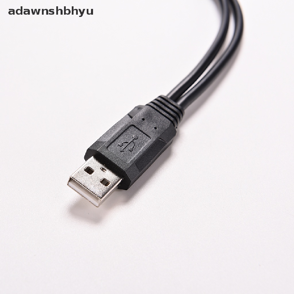 Adawnshbhyu USB 2.0 A Male To 2jack Dual USB Female Y Splitter Hub Kabel Listrik Kabel Adaptor