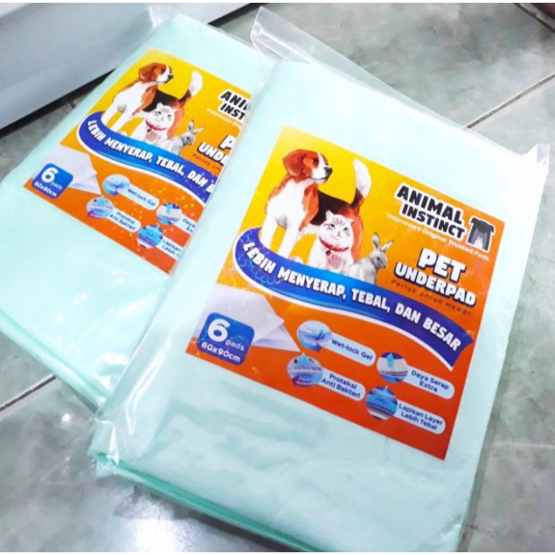 underpad perlak kucing anjing kelinci isi 6 pcs