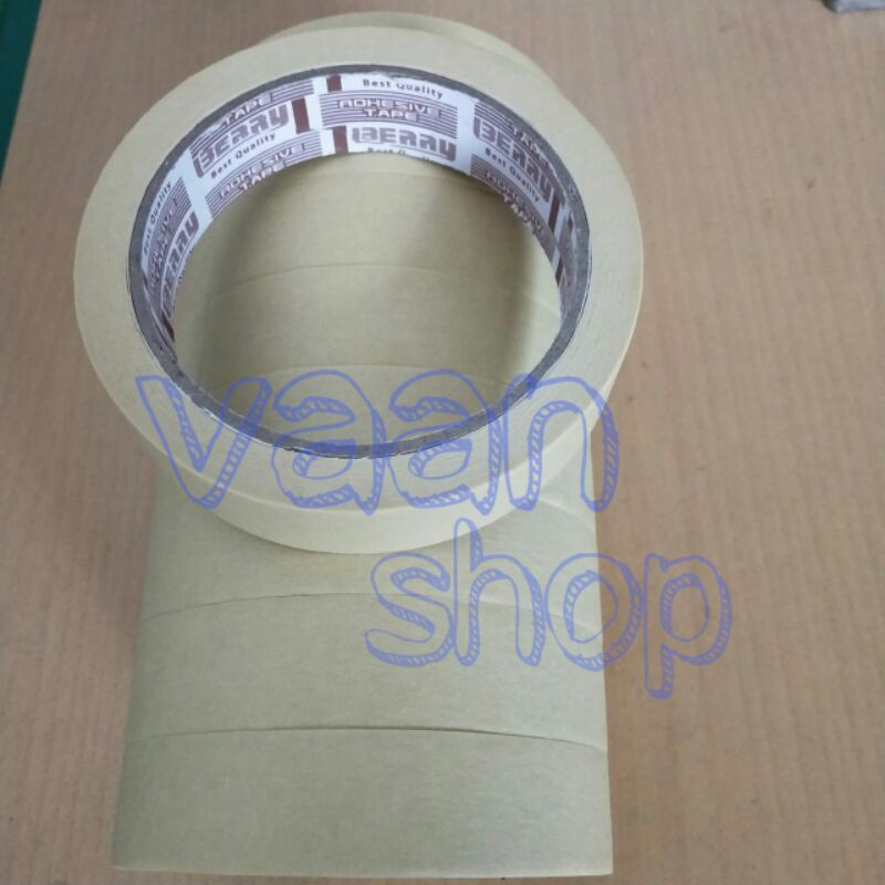 

Masking tape/isolasi kertas Bery lebar 23mm x 25 meter