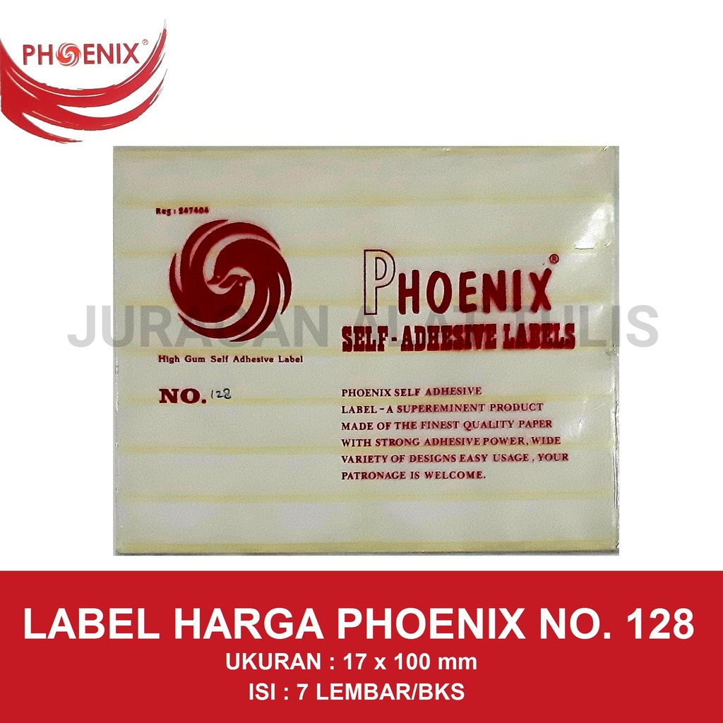

LABEL HARGA / PRICE LABEL PHOENIX NO. 128