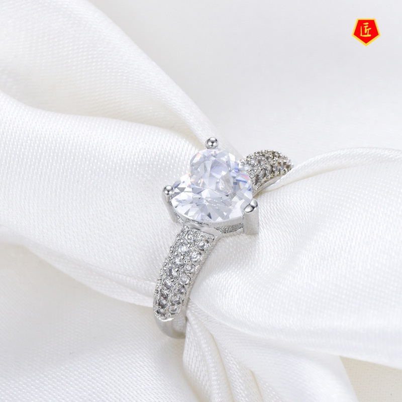 [Ready Stock]Fashion Personality Platinum Diamond Ring