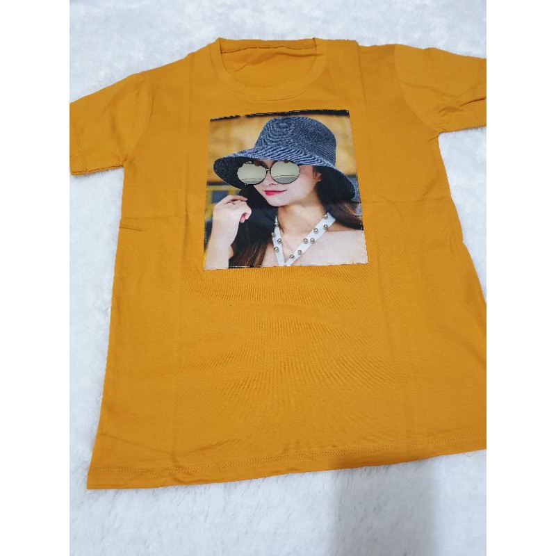 kaos katun wanita lucu aplikasi kacamata
