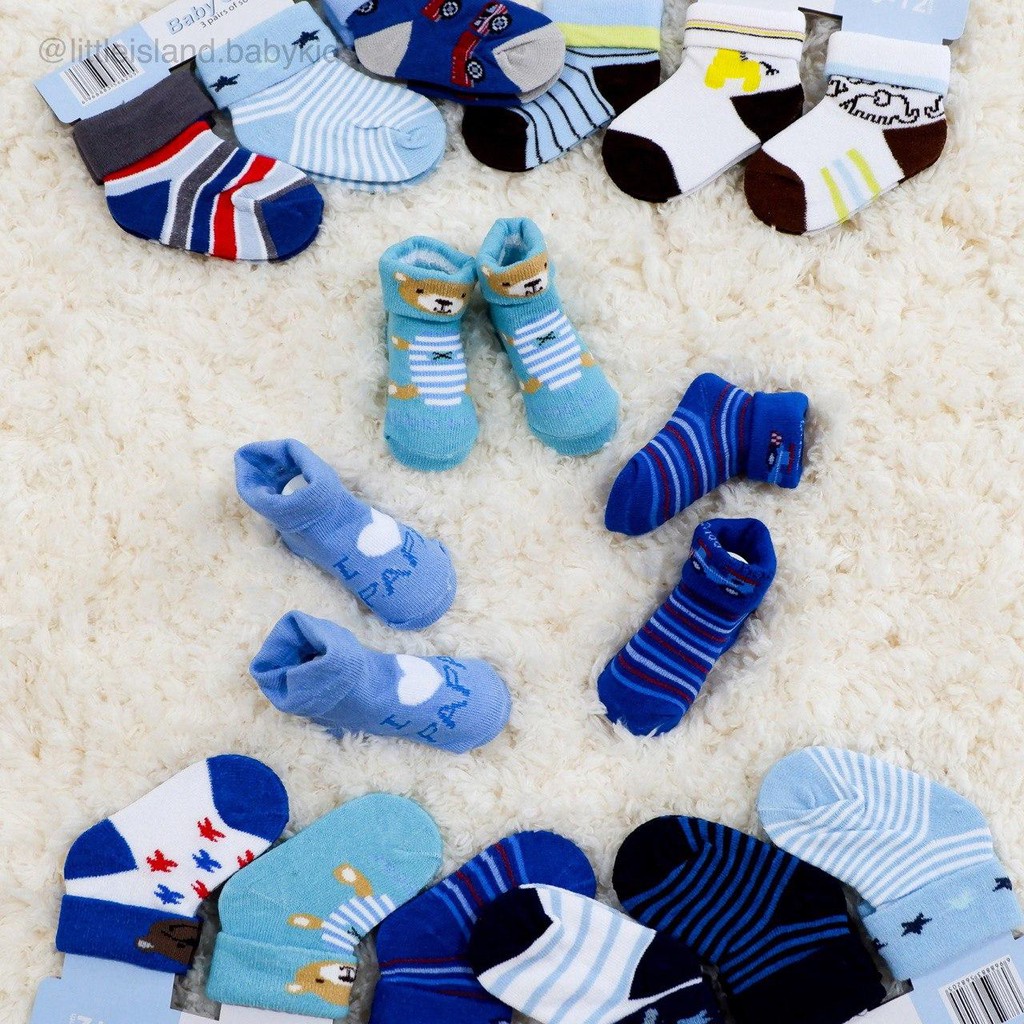 LIN9042 - 3 in 1 Kaos Kaki Bayi 0-12 Bulan