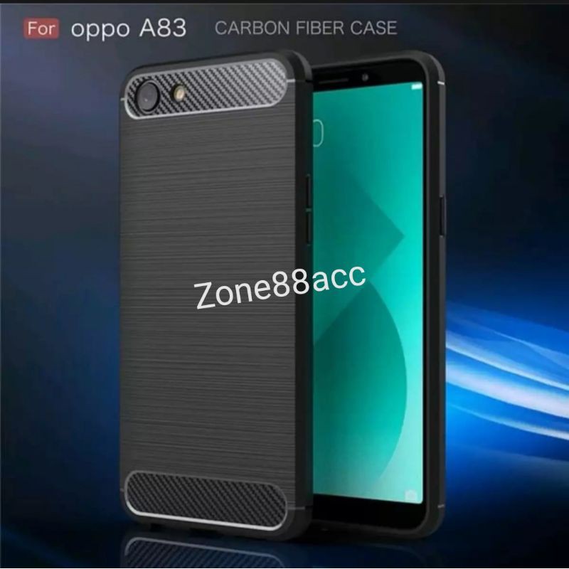 Oppo A83 Silicon Case Softcase iPAKY Carbon Casing Cover TPU