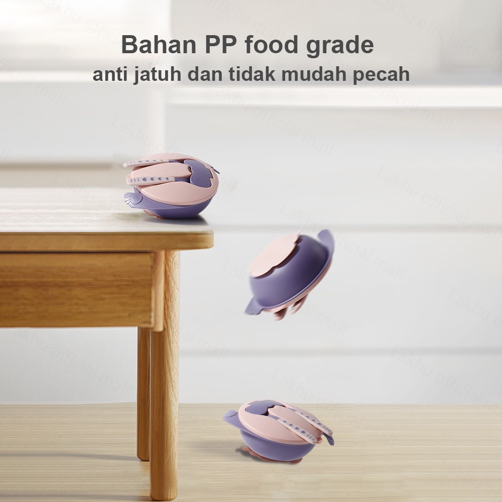 Lakhu mangkok makan bayi anak set bpa free/set alat makan bayi tempat makan anak