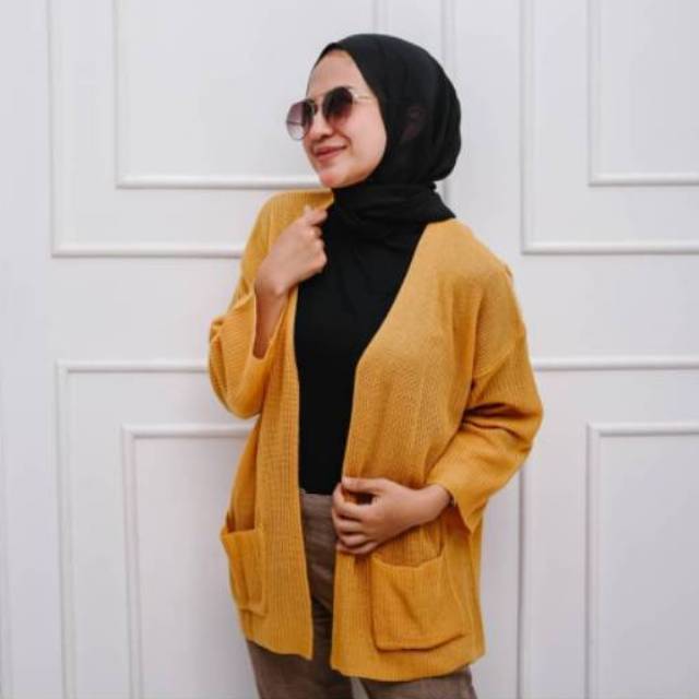 CS015 Cardigan Rajut Wanita Loocy Oversize