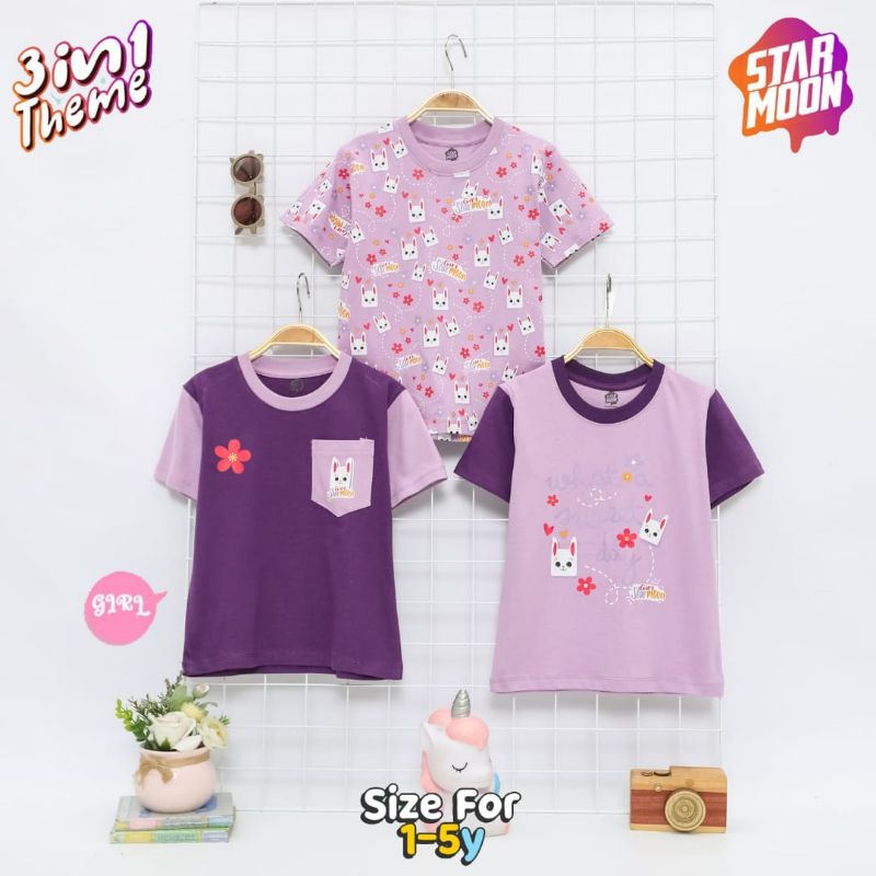 Kaos Anak Baby 3 in 1 Boy and Girl 1_5 (Dapat 3 Pcs)