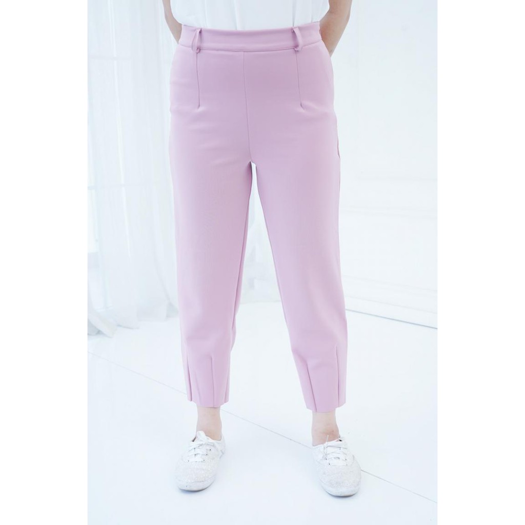 JANE COLLECTION || Celana Panjang High Waist Celana Kerja Wanita Kulot Korea Casual Hangout Polos Coklat Jade Pants